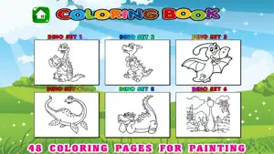 恐龙免费儿童着色书 - 词汇游戏截图3
