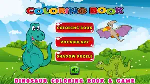 恐龙免费儿童着色书 - 词汇游戏截图1