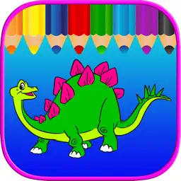 恐龙免费儿童着色书 - 词汇游戏