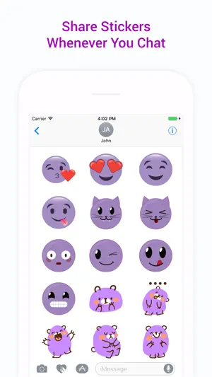 Animated Cute Purple Sticker截图3
