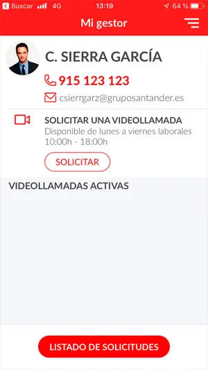 Banco Santander Videollamada截图1