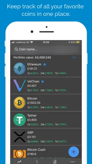 CryptoTrax - 比特币价格追踪平台截图2