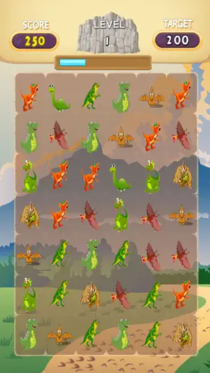 时代恐龙的比赛3：恐龙的孩子匹配的益智游戏免费截图2